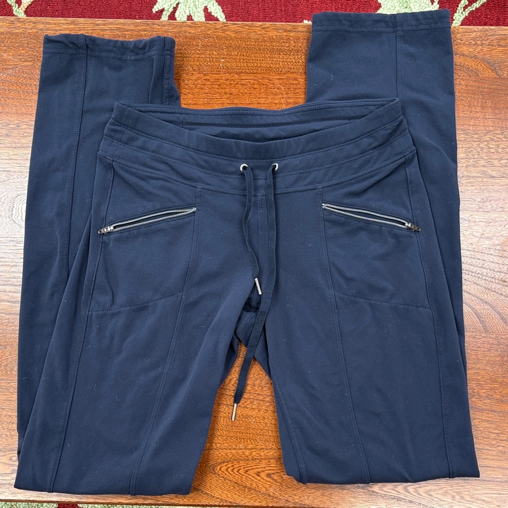 Athleta Dark Blue Joggers with Zipper Pockets
